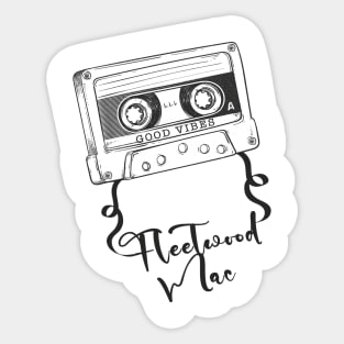 Good Vibes FleetWood Mac // Retro Ribbon Cassette Sticker